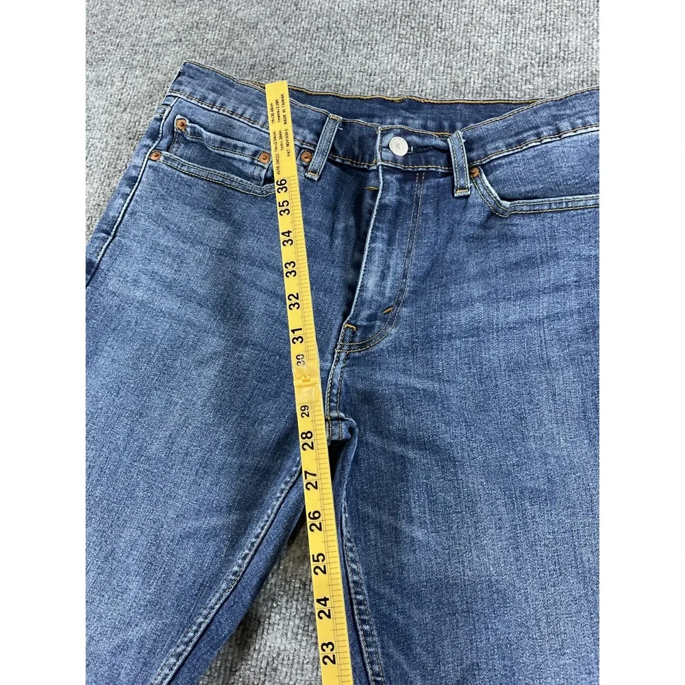 Levi's 511 Slim Fit Jeans Mens 34x30 Medium Wash Blue Denim Stretch Straight Pan